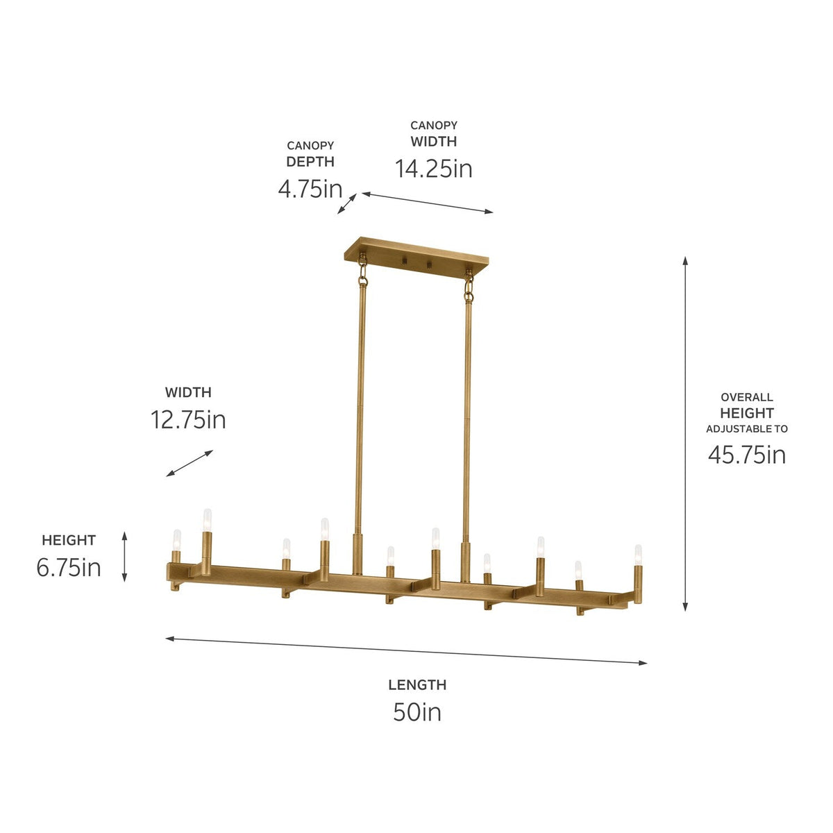 Kichler Erzo 10-Light Modern/Contemporary Chandelier