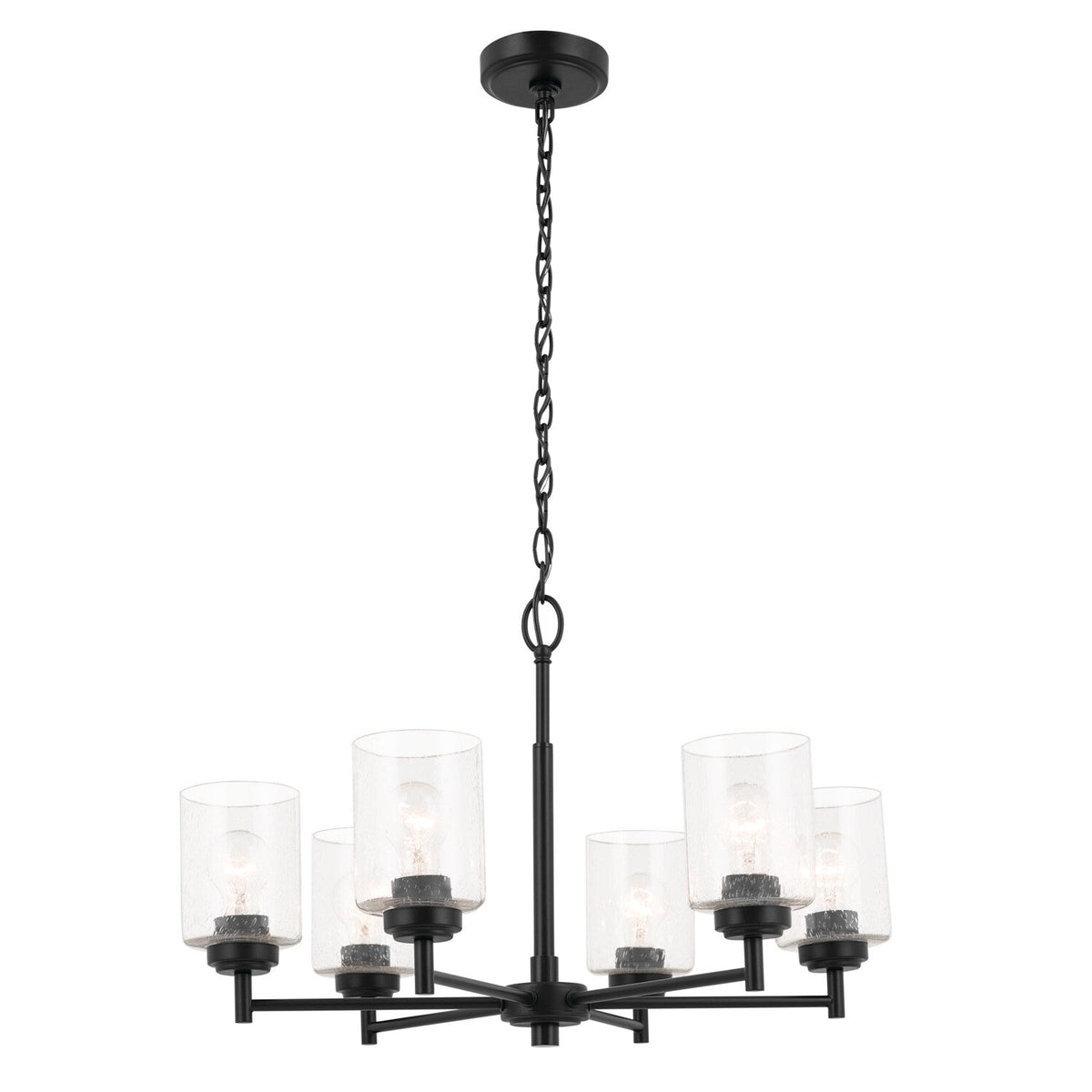 Kichler Winslow 6-Light Black Industrial Chandelier