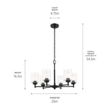 Kichler Winslow 6-Light Black Industrial Chandelier