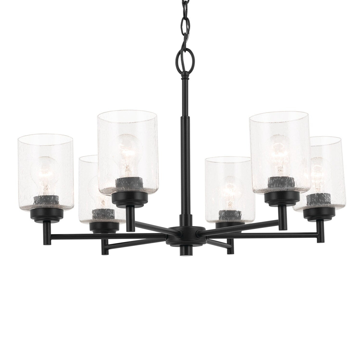 Kichler Winslow 6-Light Black Industrial Chandelier
