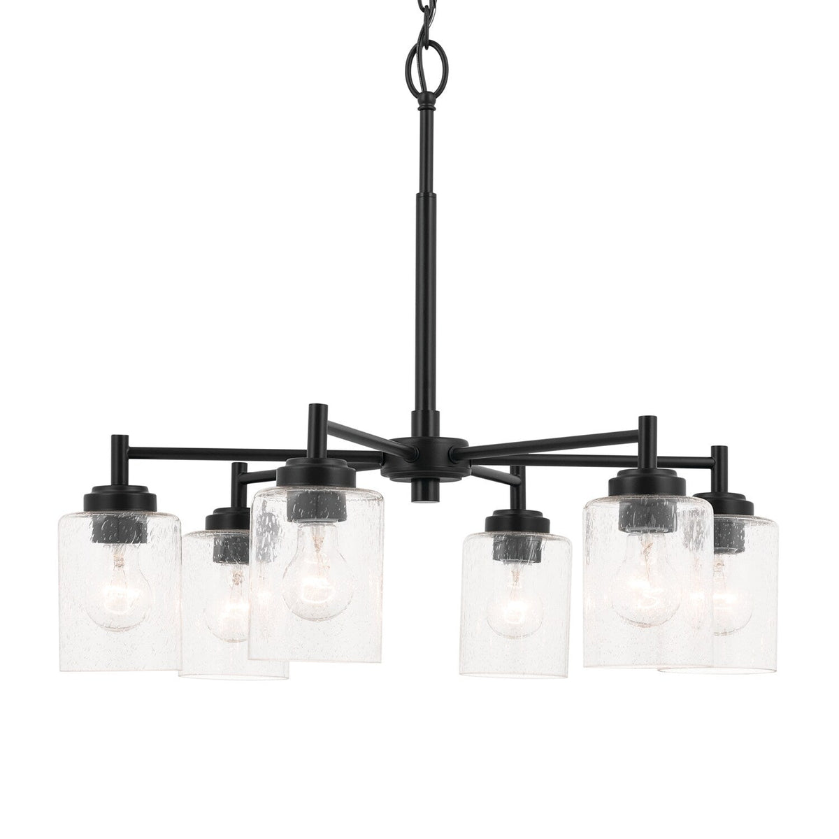 Kichler Winslow 6-Light Black Industrial Chandelier