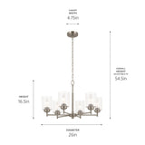 Kichler Winslow 6-Light Brushed Nickel Industrial Chandelier