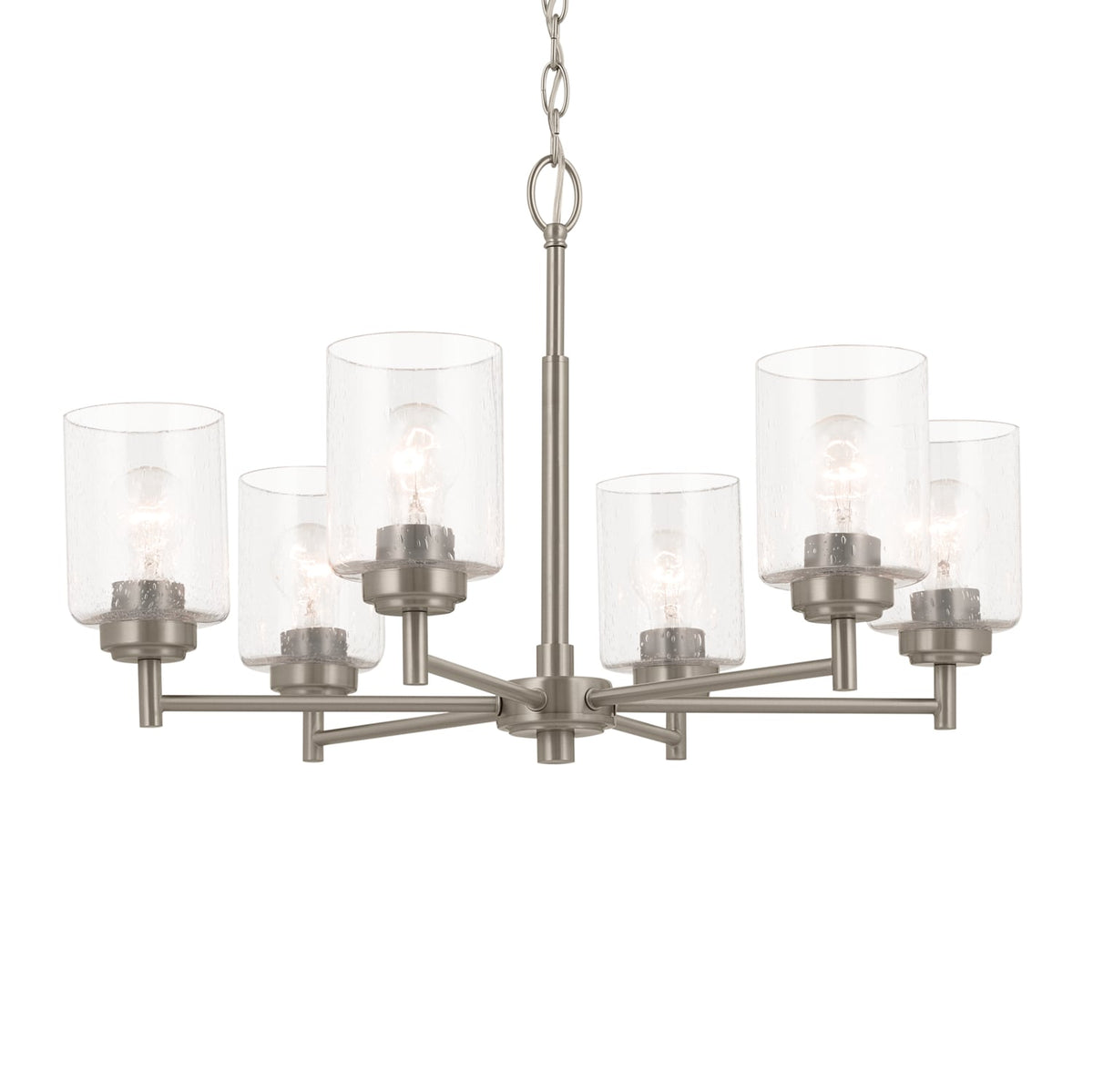 Kichler Winslow 6-Light Brushed Nickel Industrial Chandelier