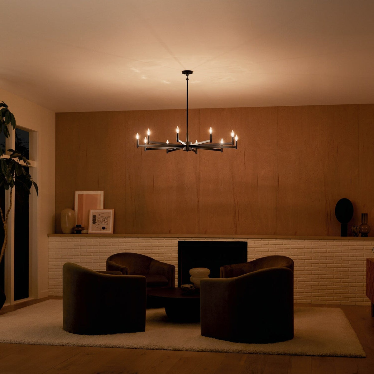 Kichler Erzo 10-Light Black Modern/Contemporary Chandelier