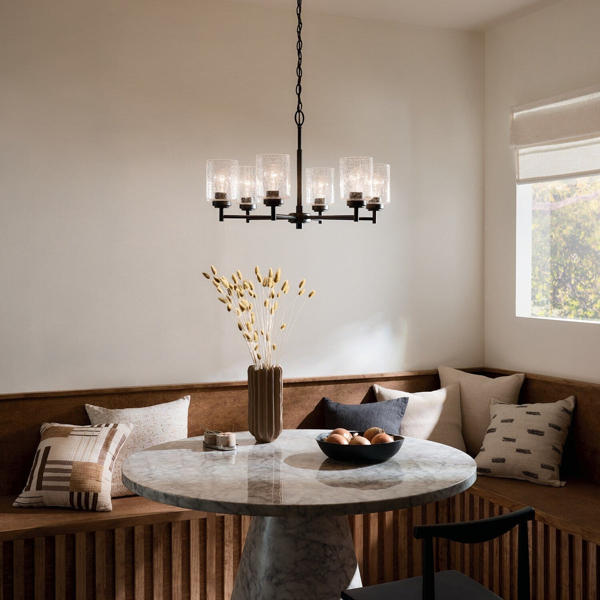 Kichler Winslow 6-Light Black Industrial Chandelier