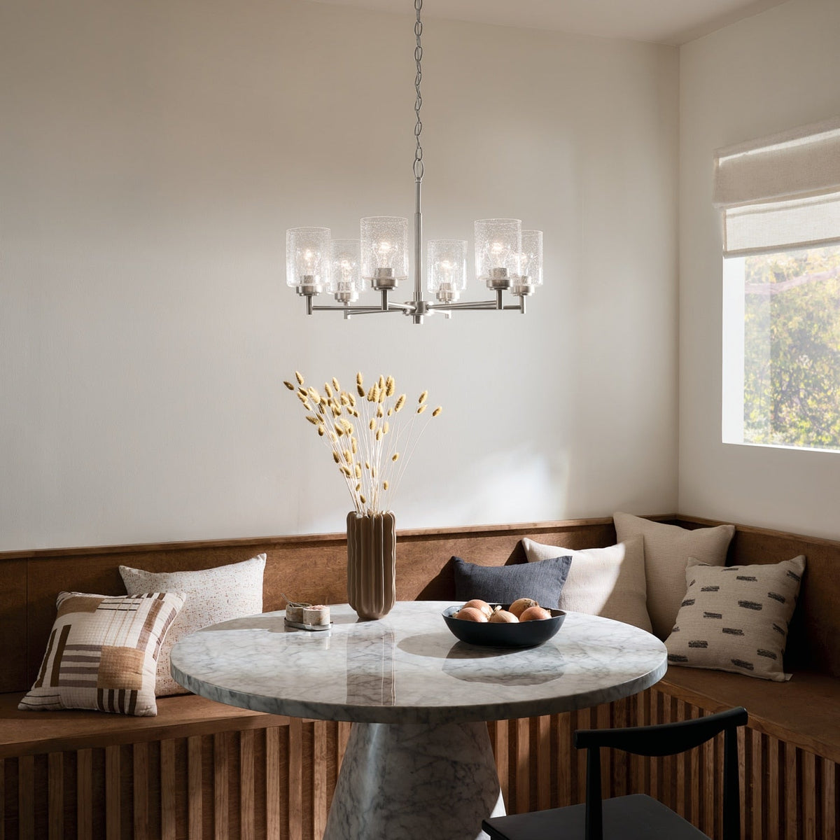 Kichler Winslow 6-Light Brushed Nickel Industrial Chandelier