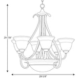 Progress Lighting Torino 6-Light Bronze Transitional Chandelier