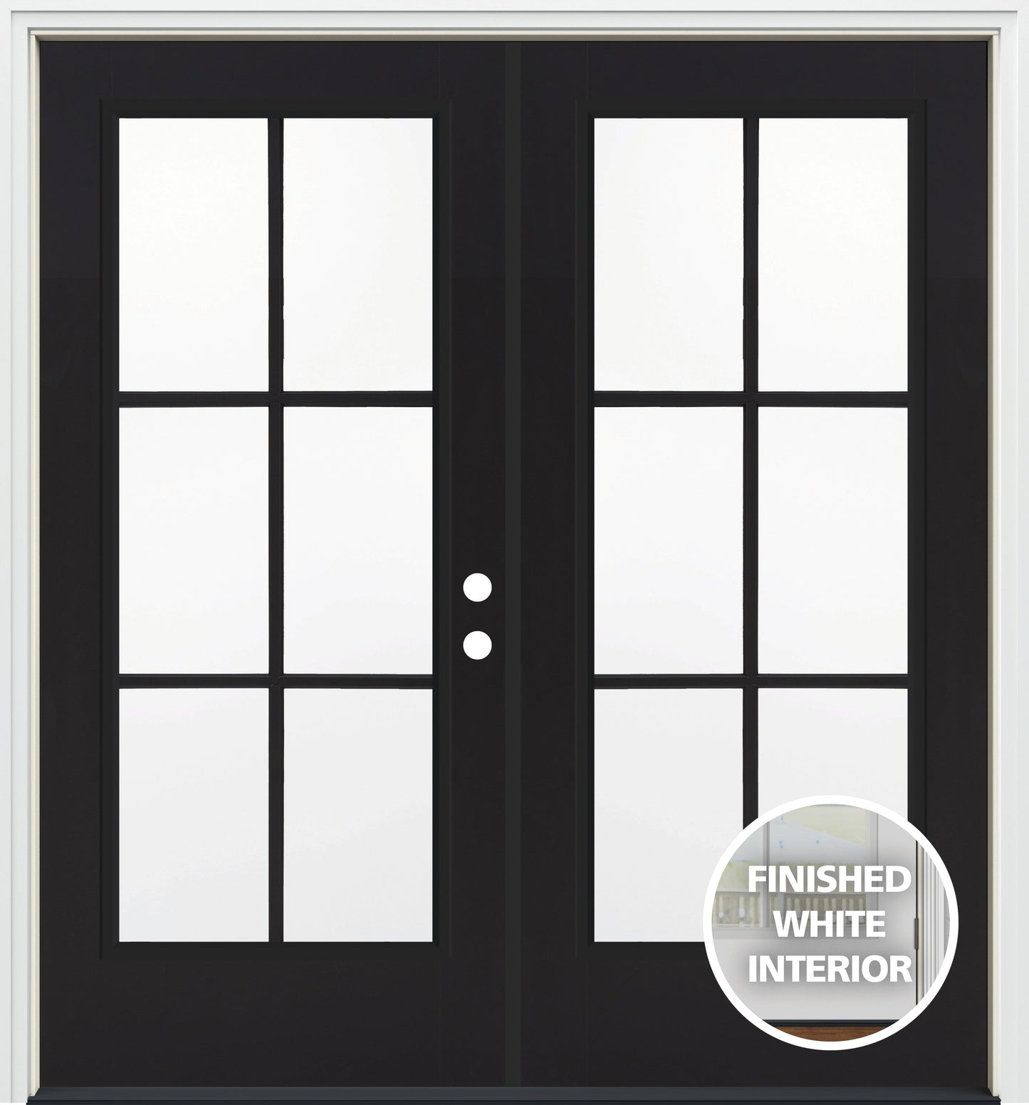 JELD-WEN 72-in x 80-in Steel French, Left-hand inswing – primary product view