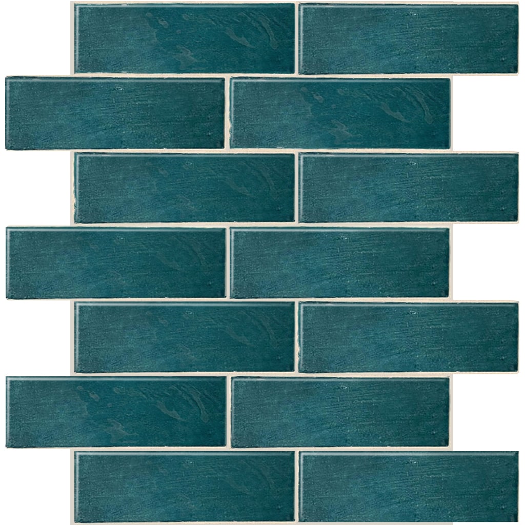 Apollo Tile Duchess Green 2-1/2-in x 8-in Glossy Ceramic Subway Wall Tile (5.38-sq. ft/ Carton)