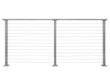 CityPost Deck Mount Grey Steel Deck Cable Rail Kit