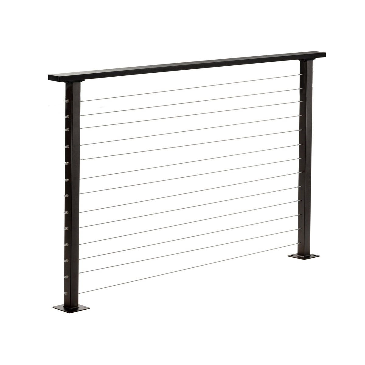 CityPost Deck Mount Bronze Steel Deck Cable Rail Kit