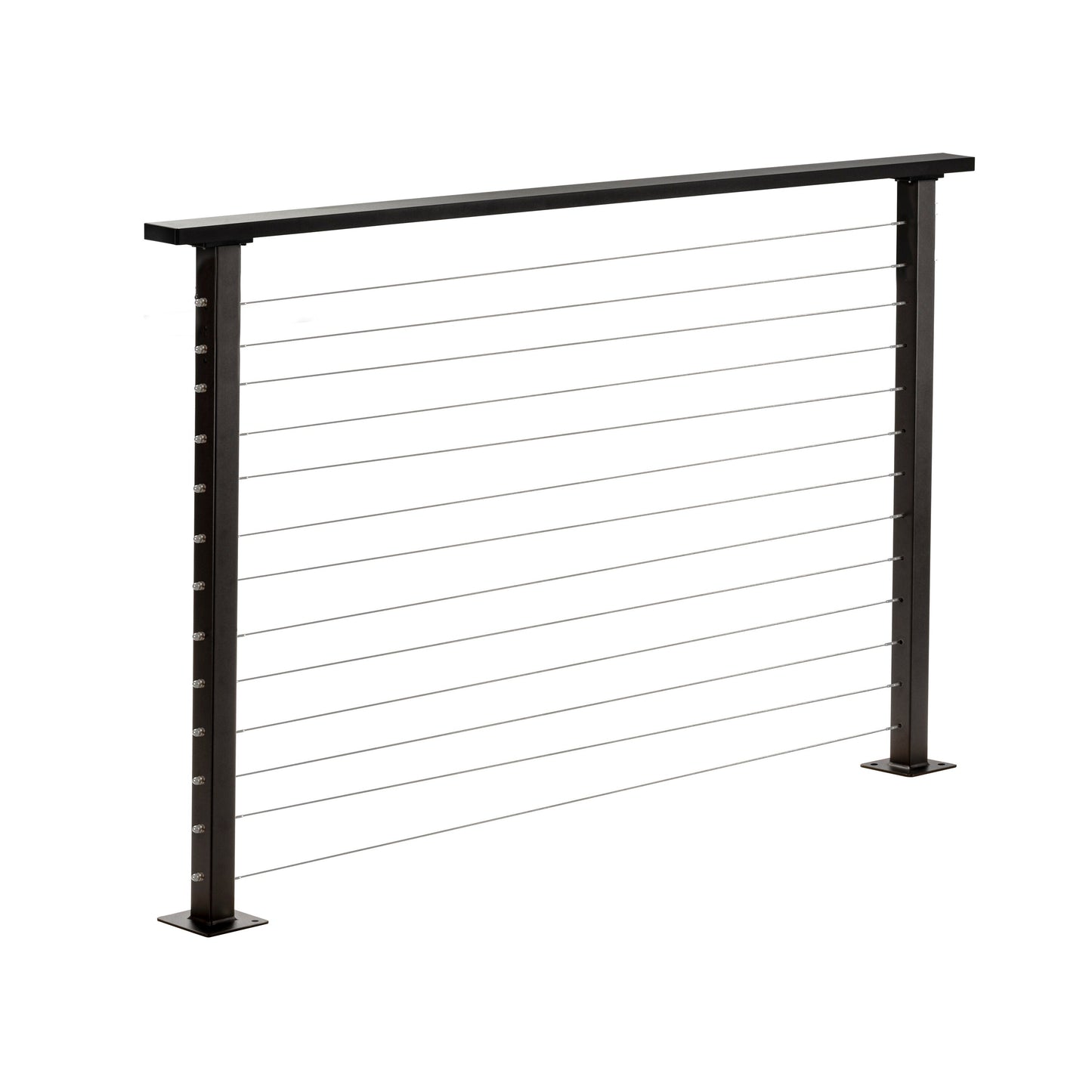 CityPost Deck Mount Bronze Steel Deck Cable Rail Kit