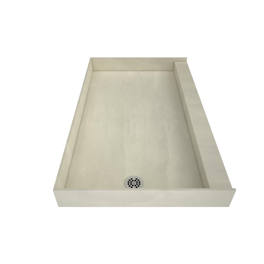Redi Base 30 in. x 60 in. Single Threshold Shower Base with Left Drain and Polished Chrome Drain Plate - Super Arbor