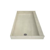Redi Base 30 in. x 60 in. Single Threshold Shower Base with Left Drain and Polished Chrome Drain Plate - Super Arbor