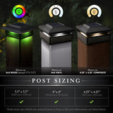 Classy Caps 4-in x 4-in 30-Lumen 1-Watt Black Solar LED Outdoor Post Cap Light (5500 K)