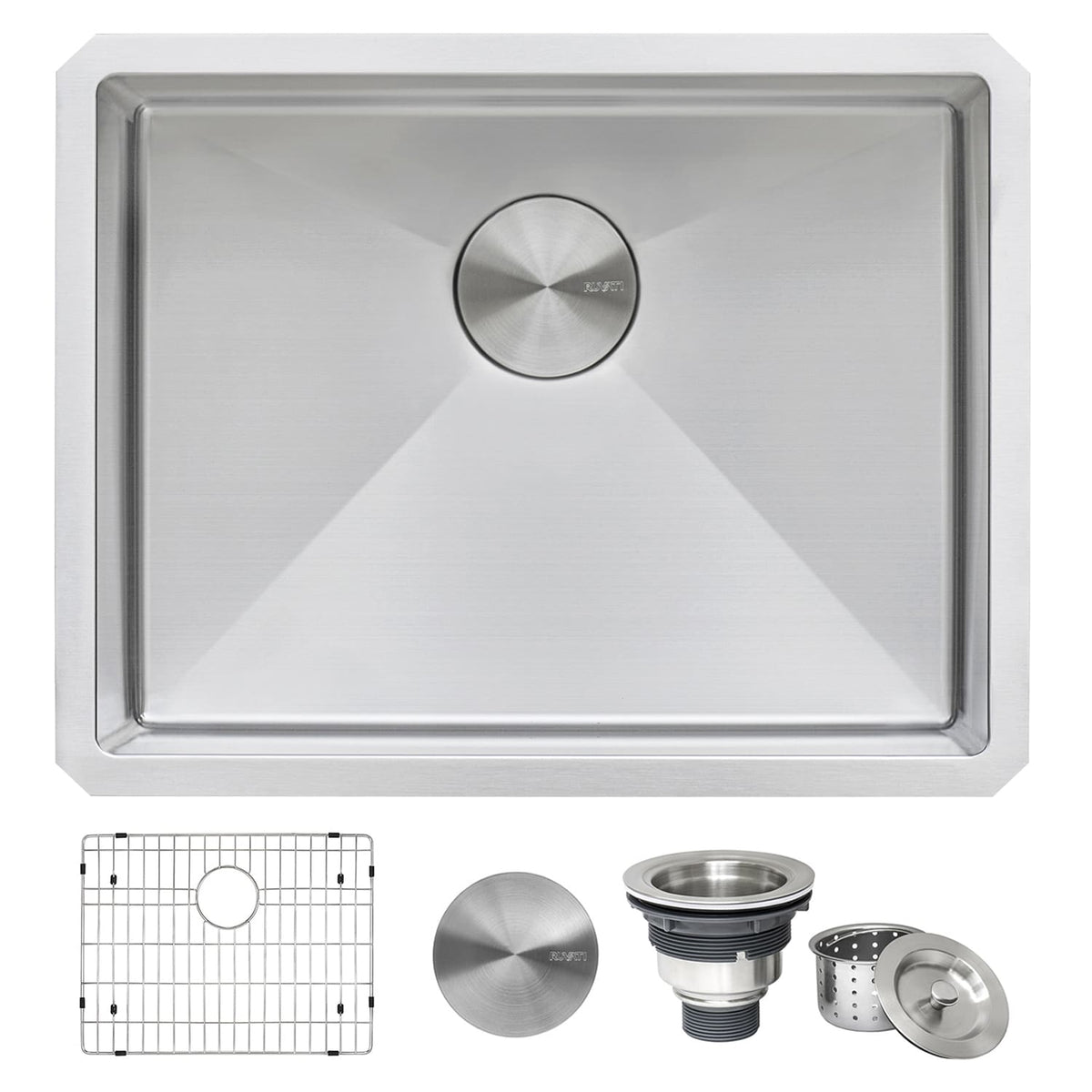 Ruvati 23-in x 18-in Stainless Steel Undermount Laundry Sink