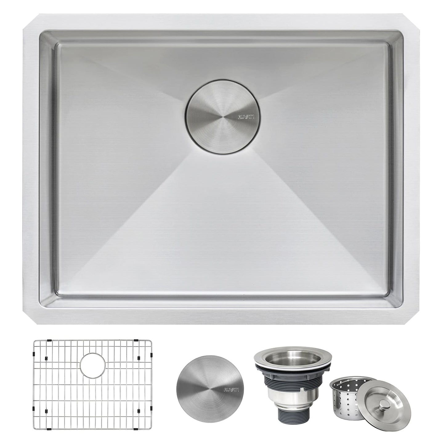 Ruvati 23-in x 18-in Stainless Steel Undermount Laundry Sink