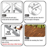 Maocao Hoom 12-in x 12-in Brown Prefinished Pressure Treated Wood Deck Tile (10-sq ft)