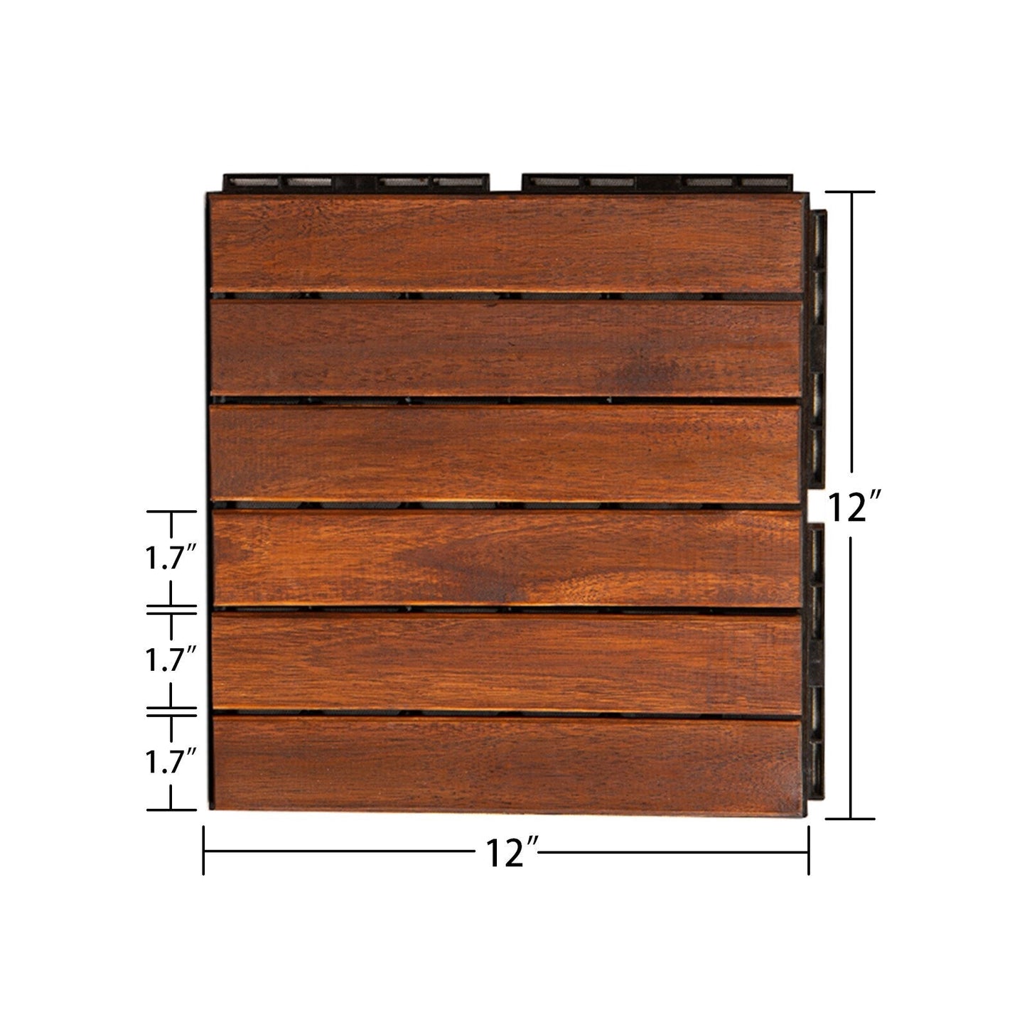 Maocao Hoom 12-in x 12-in Brown Prefinished Pressure Treated Wood Deck Tile (10-sq ft)
