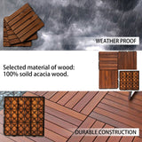 Maocao Hoom 12-in x 12-in Brown Prefinished Pressure Treated Wood Deck Tile (10-sq ft)