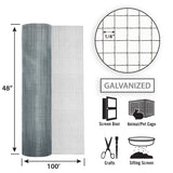 GARDEN CRAFT Silver Steel Woven Wire Rolled Fencing 100ft x 4ft