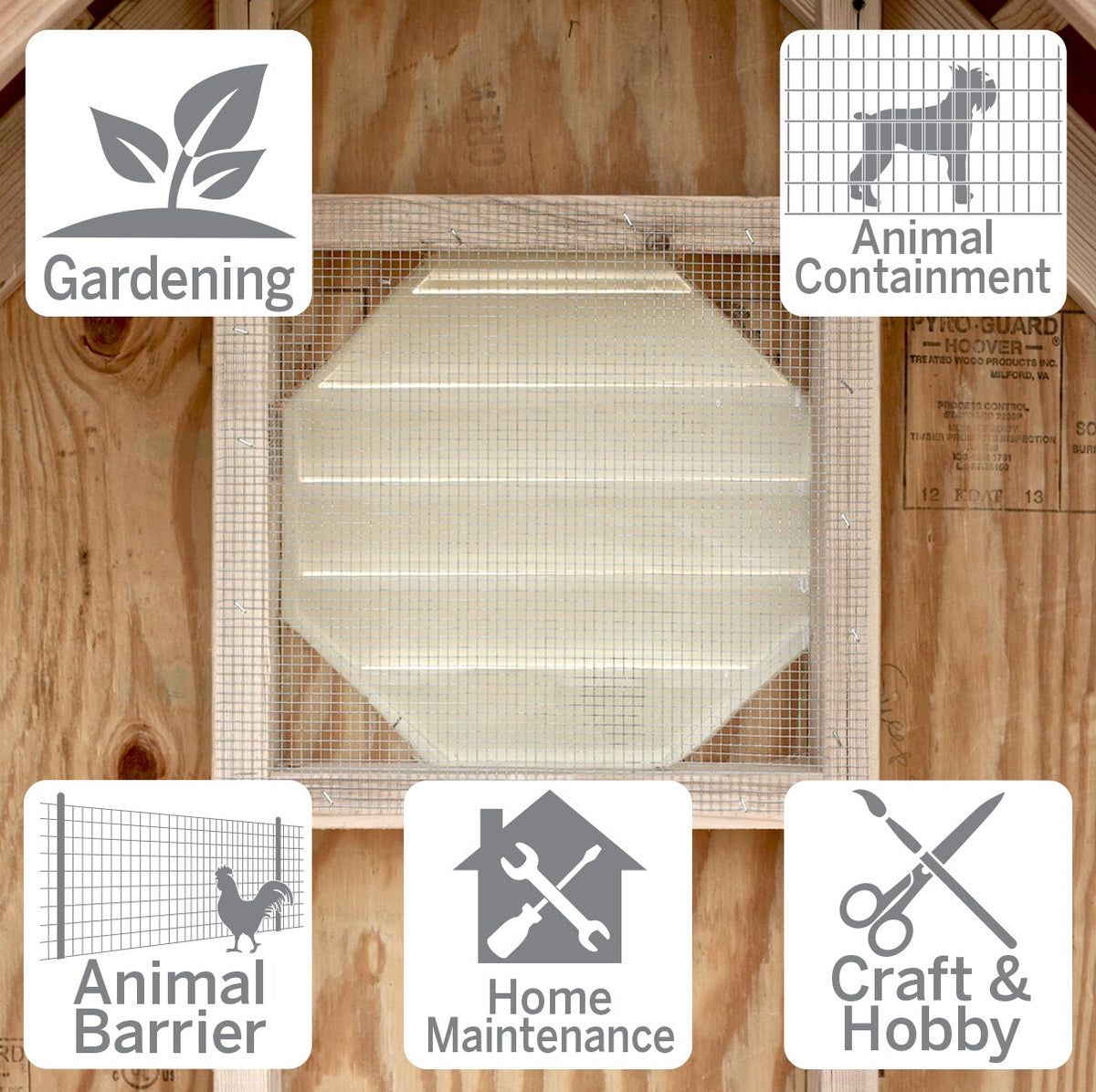 GARDEN CRAFT Silver Steel Woven Wire Rolled Fencing 100ft x 4ft