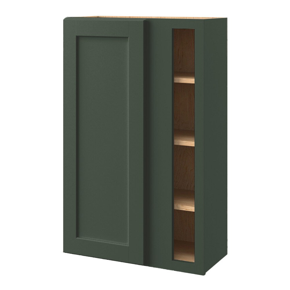 allen + roth Galway 27-in W x 42.125-in H x 12-in D Sage Blind Corner Wall Fully Assembled Cabinet (Flat Panel Shaker Style)