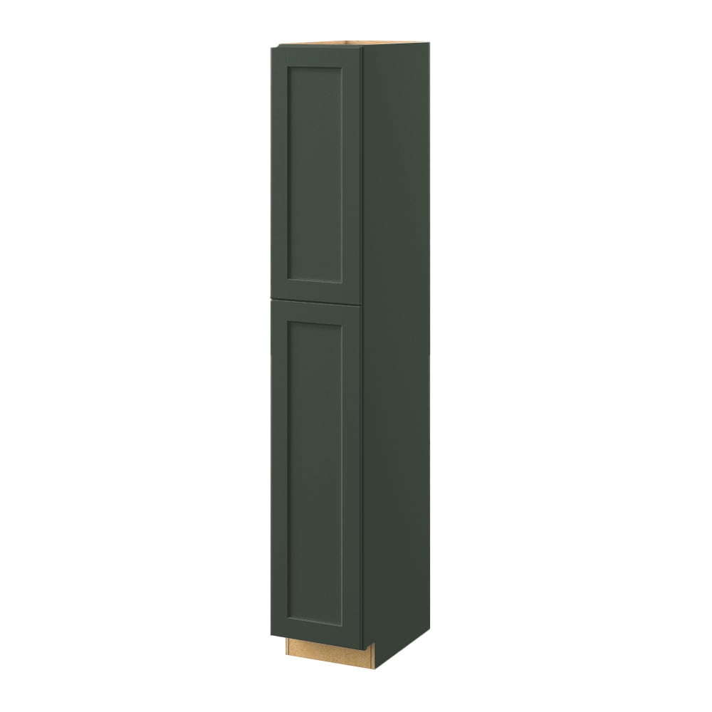 allen + roth Galway 15-in W x 90-in H x 24-in D Sage Pantry Fully Assembled Cabinet (Flat Panel Shaker Door Style)