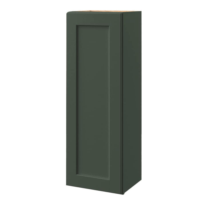 allen + roth Galway 15-in W x 42.125-in H x 12-in D Sage Wall Fully Assembled Cabinet (Flat Panel Shaker Door Style)