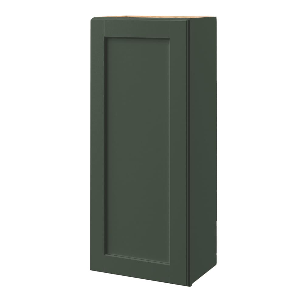 allen + roth Galway 18-in W x 42.125-in H x 12-in D Sage Wall Fully Assembled Cabinet (Flat Panel Shaker Door Style)