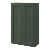 allen + roth Galway 27-in W x 39-in H x 12-in D Sage Wall Fully Assembled Cabinet (Flat Panel Shaker Door Style)