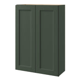 allen + roth Galway 30-in W x 39-in H x 12-in D Sage Wall Fully Assembled Cabinet (Flat Panel Shaker Door Style)