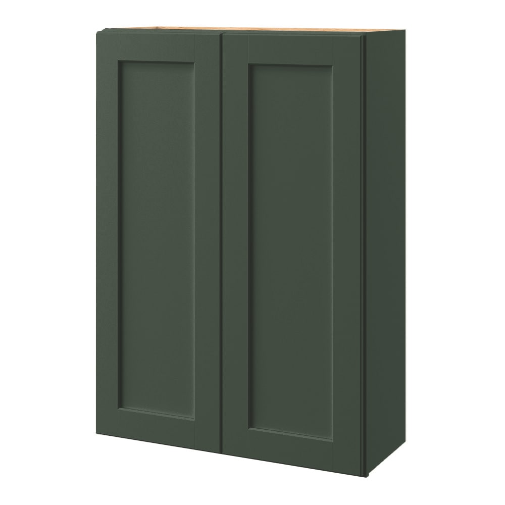 allen + roth Galway 30-in W x 42-in H x 12-in D Sage Wall Fully Assembled Cabinet (Flat Panel Shaker Door Style)