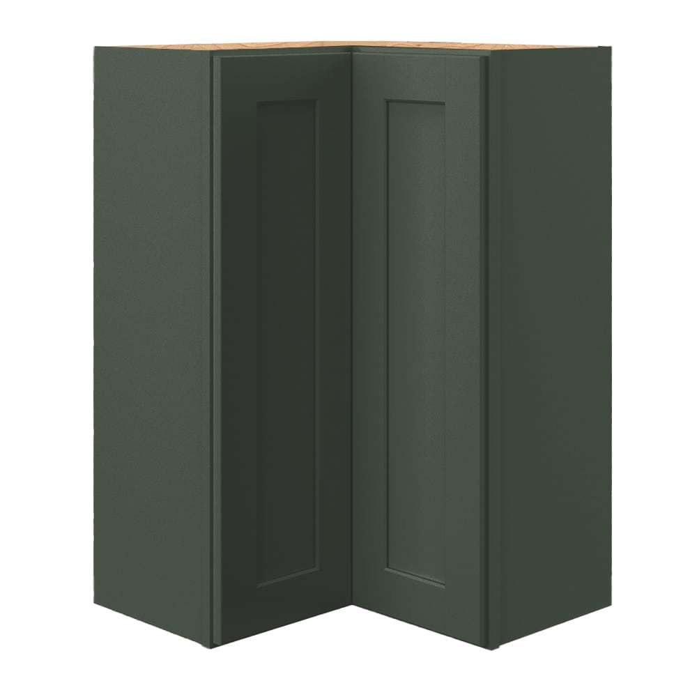 allen + roth Galway 24-in W x 36.125-in H x 12-in D Sage Diagonal Corner Wall Fully Assembled Cabinet (Flat Panel Shaker Style)