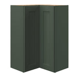allen + roth Galway 24-in W x 36.125-in H x 12-in D Sage Diagonal Corner Wall Fully Assembled Cabinet (Flat Panel Shaker Style)
