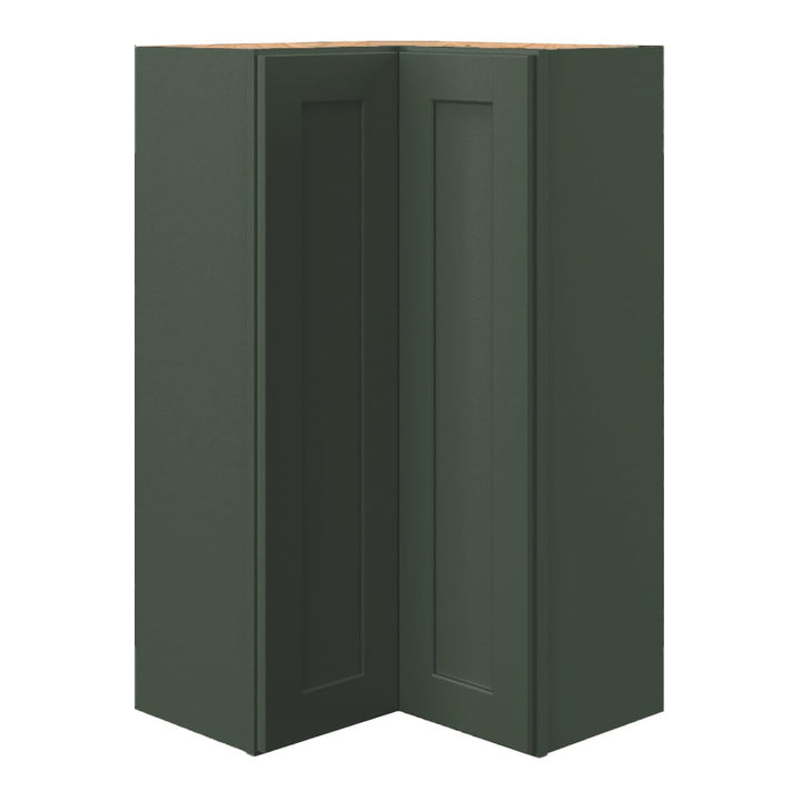 allen + roth Galway 24-in W x 39.125-in H x 12-in D Sage Diagonal Corner Wall Fully Assembled Cabinet (Flat Panel Square Style)