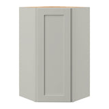 allen + roth Stonewall 24-in W x 42.125-in H x 12-in D Stone Diagonal Corner Wall Fully Assembled Cabinet (Flat Panel Shaker Style)