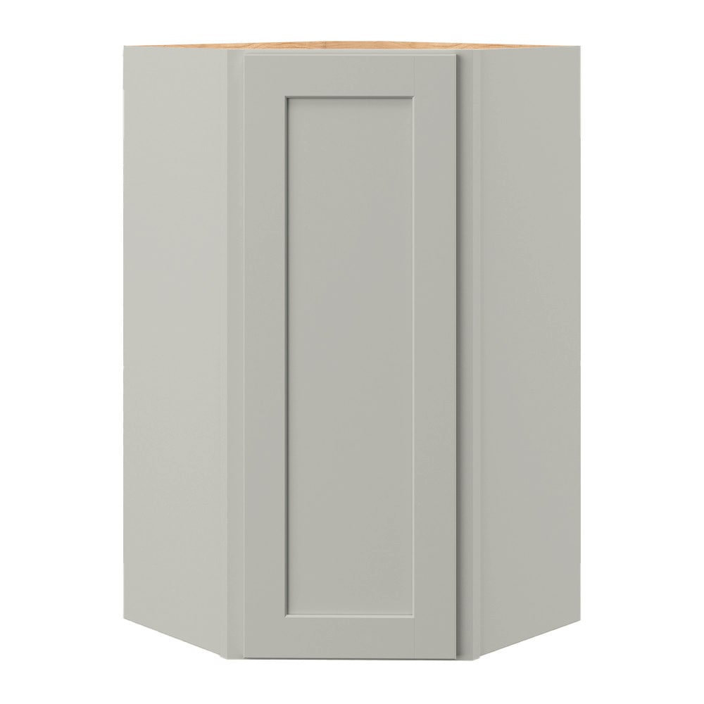 allen + roth Stonewall 24-in W x 39.125-in H x 12-in D Stone Diagonal Corner Wall Fully Assembled Cabinet (Flat Panel Shaker Style)