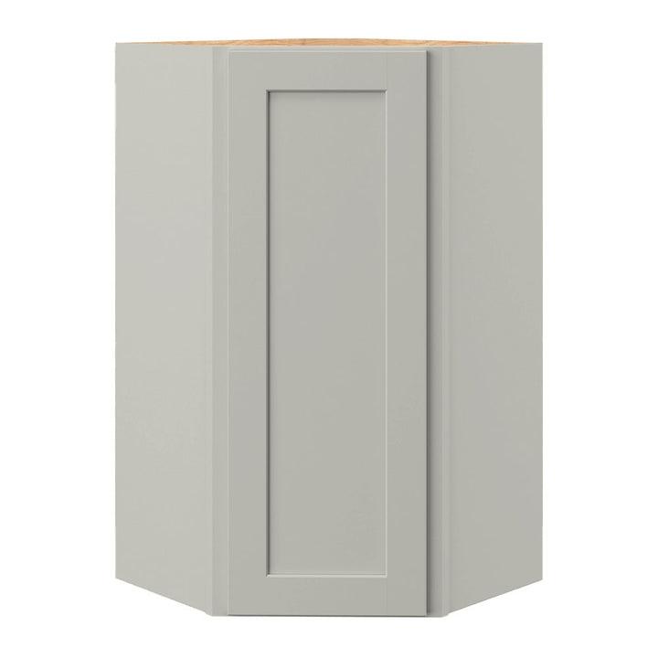 allen + roth Stonewall 24-in W x 39.125-in H x 12-in D Stone Diagonal Corner Wall Fully Assembled Cabinet (Flat Panel Shaker Style)