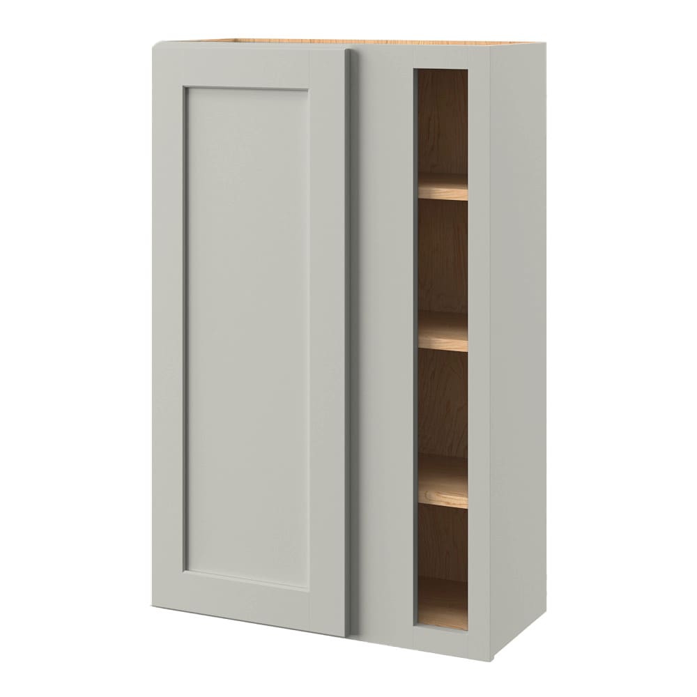 allen + roth Stonewall 27-in W x 42.125-in H x 12-in D Stone Blind Corner Wall Fully Assembled Cabinet (Flat Panel Shaker Style)