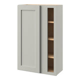 allen + roth Stonewall 27-in W x 42.125-in H x 12-in D Stone Blind Corner Wall Fully Assembled Cabinet (Flat Panel Shaker Style)