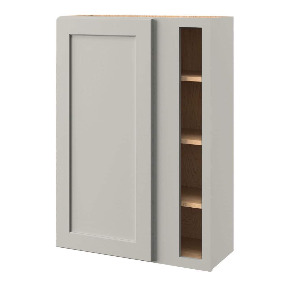 allen + roth Stonewall 30-in W x 39.125-in H x 12-in D Stone Blind Corner Wall Fully Assembled Cabinet (Flat Panel Shaker Style)