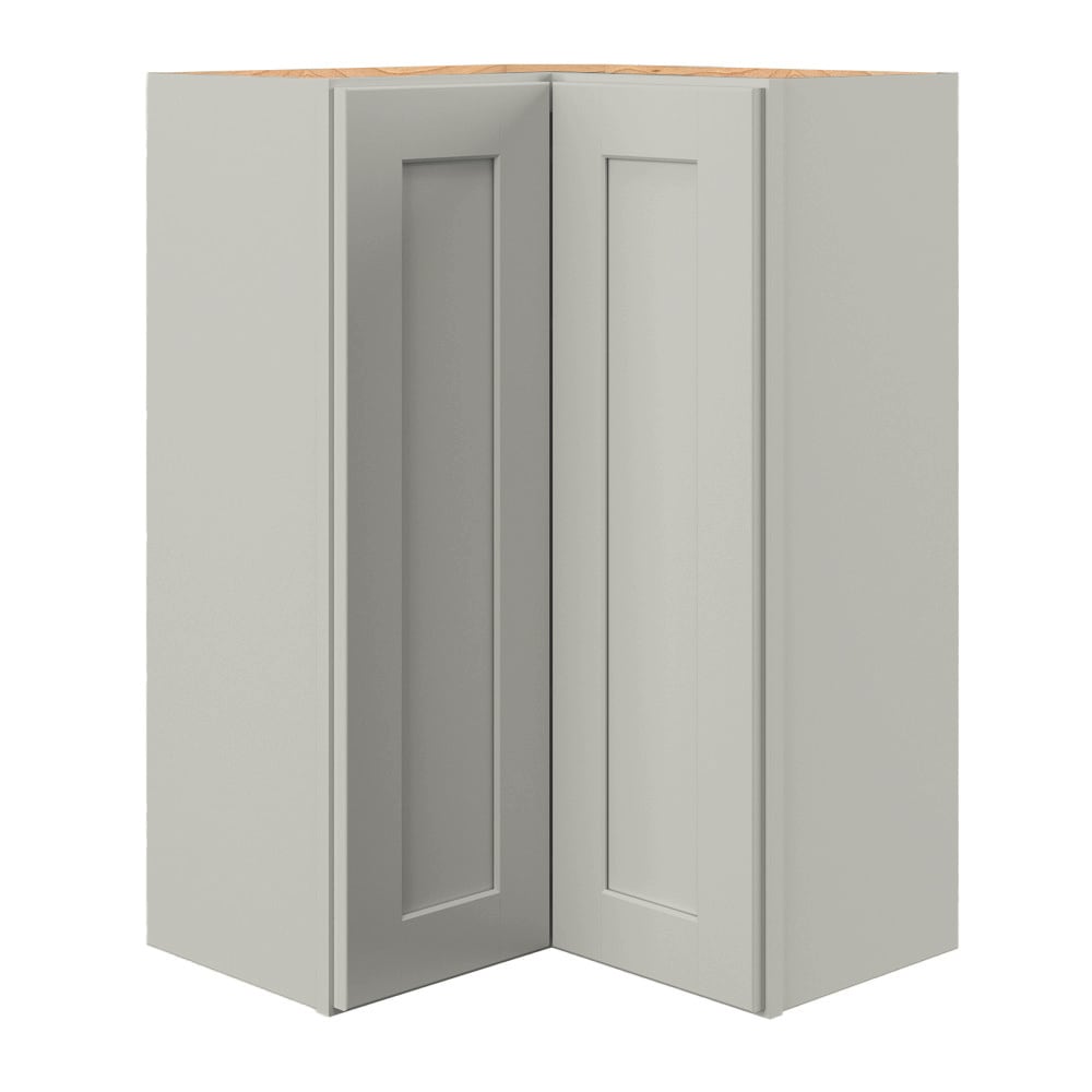 allen + roth Stonewall 24-in W x 36.125-in H x 12-in D Stone Diagonal Corner Wall Fully Assembled Cabinet (Flat Panel Shaker Style)