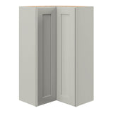 allen + roth Stonewall 24-in W x 39.125-in H x 12-in D Stone Diagonal Corner Wall Fully Assembled Cabinet (Flat Panel Shaker Style)