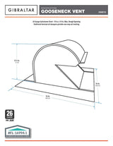 Gibraltar Building Products 10-in x 8.5-in Galvanized Steel Vent and Pipe Flashing, Gooseneck Roof Vent