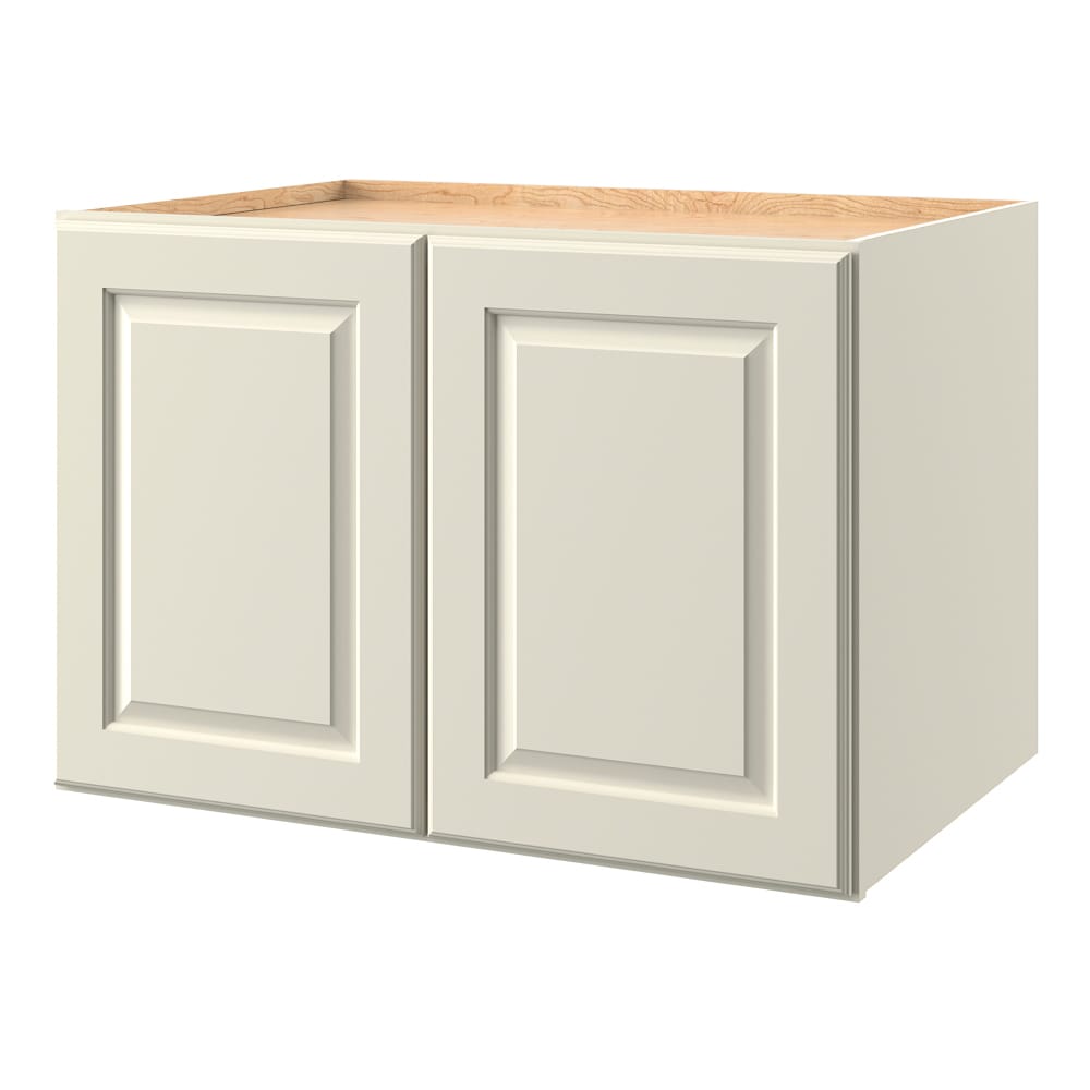 allen + roth Pattingham 36-in W x 24.5-in H x 24-in D Harbor Wall Fully Assembled Cabinet (Raised Panel Square Door Style)