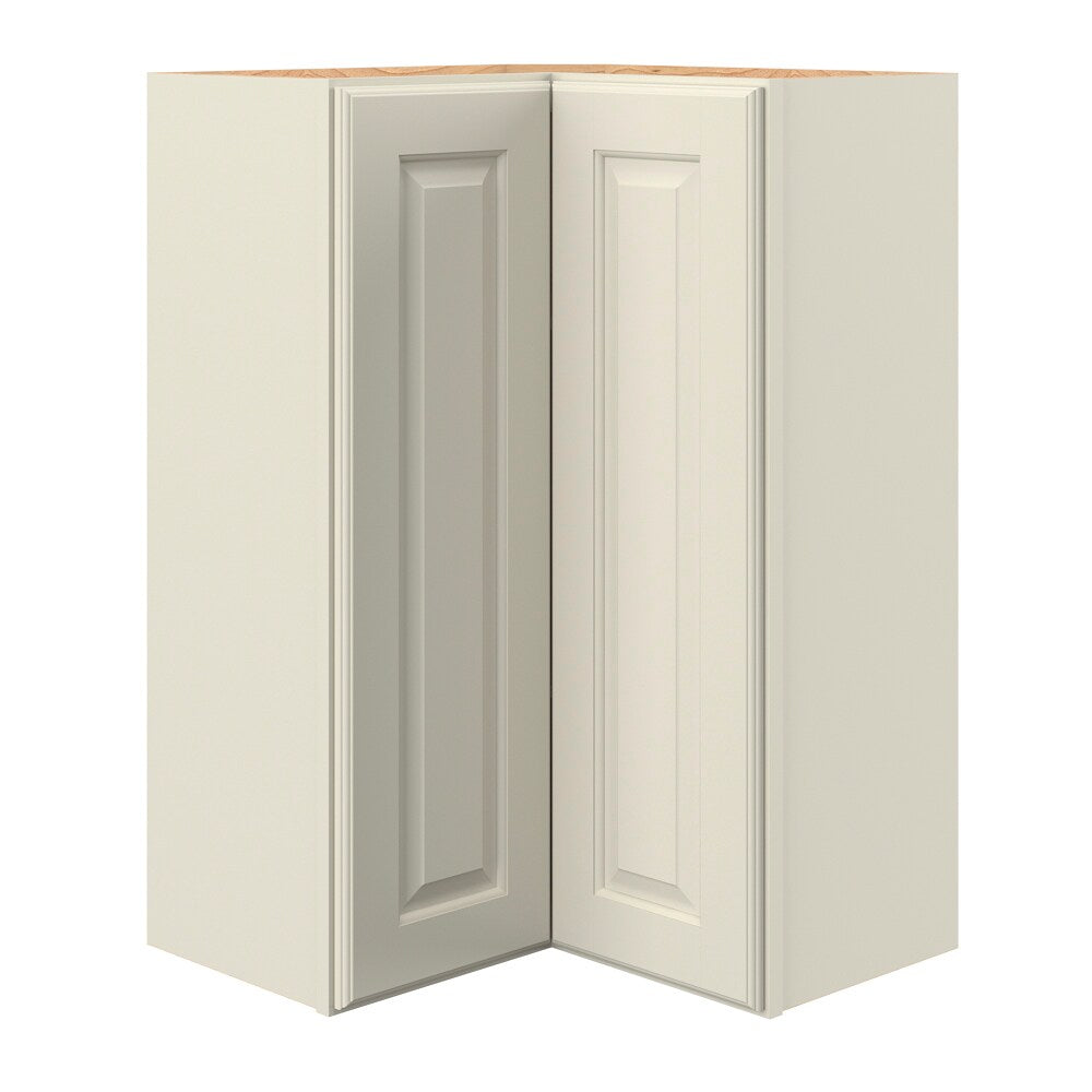 allen + roth Pattingham 24-in W x 36.125-in H x 12-in D Harbor Diagonal Corner Wall Fully Assembled Cabinet (Raised Panel Square Style)