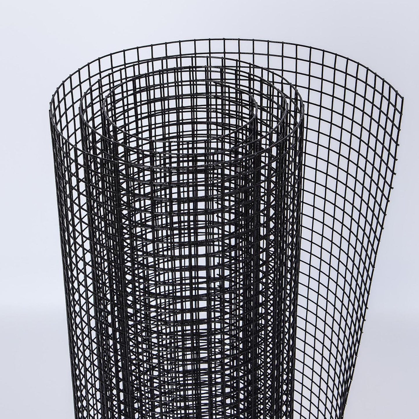 Bybafun 50-ft x 4-ft 17-Gauge Black PVC Coated Steel Welded Wire Rolled Fencing with Mesh Size 1/2-in x 1/2-in