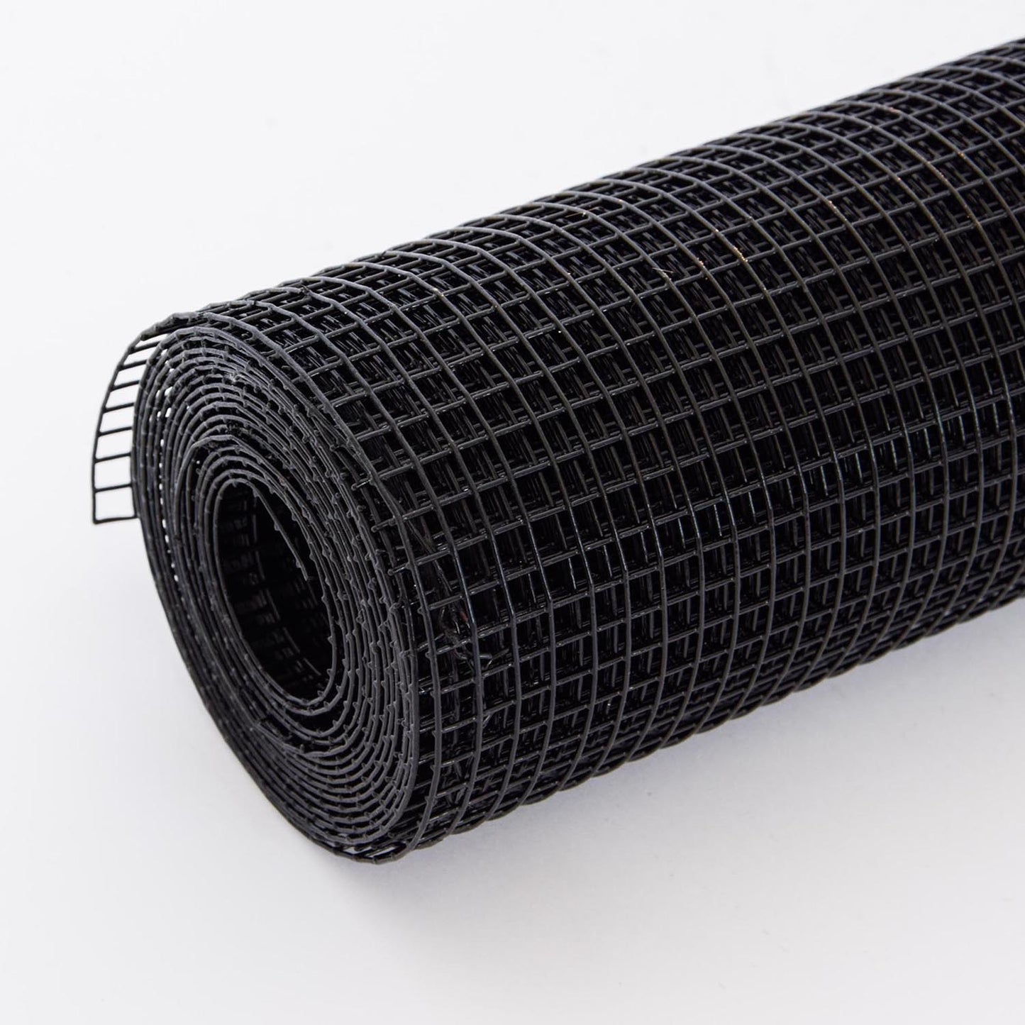 Bybafun 50-ft x 4-ft 17-Gauge Black PVC Coated Steel Welded Wire Rolled Fencing with Mesh Size 1/2-in x 1/2-in