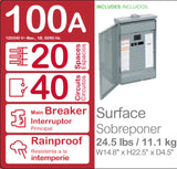 Square D Homeline 100-Amp 20-space load center - interior view